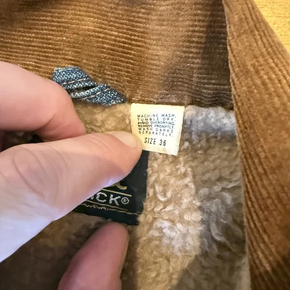 Vintage Maverick Blue Bell 60s Sherpa Lined Denim Jacket Size 36 - Picture 3 of 8